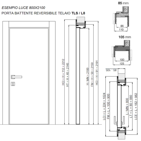 Porta battente bianca laccata CL Doors -5