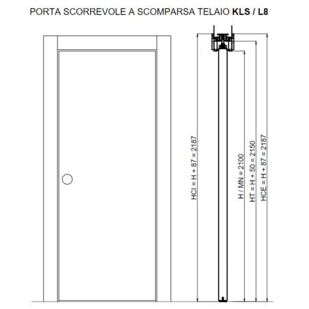 Porta scorrevole bianca laccata CL Doors -3