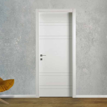 Porta battente reversibile bianca laccata Dynamic -1