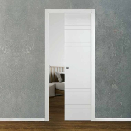 Porta scorrevole interna bianca laccata DYNAMIC -1