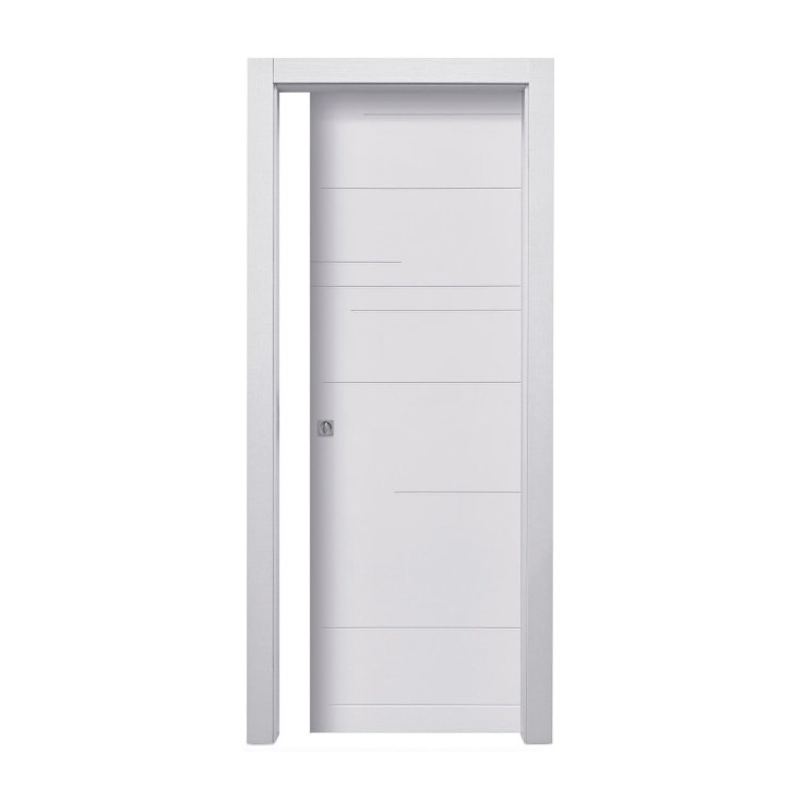 Porta scorrevole interna bianca laccata CROSS -2