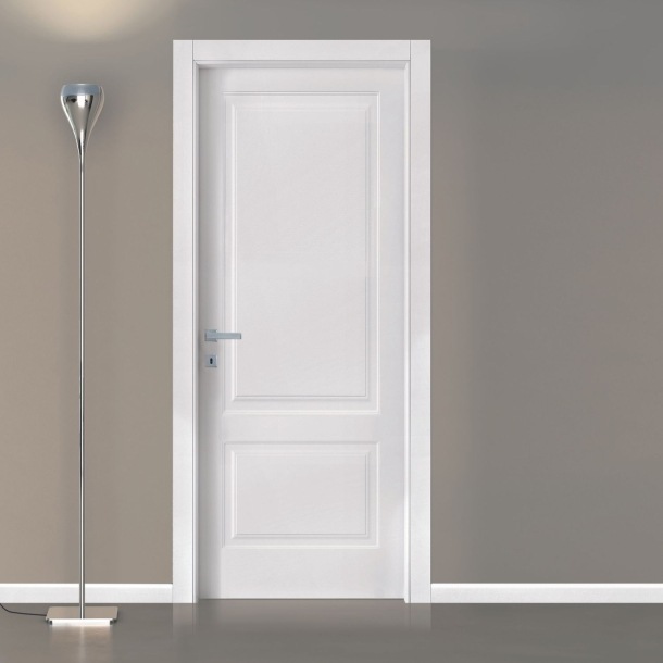 Porta battente reversibile bianca laccata CLASSIC -1