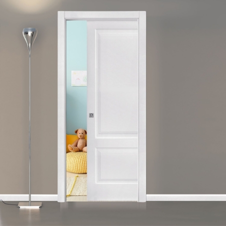 Porta scorrevole interna bianca laccata CLASSIC -1
