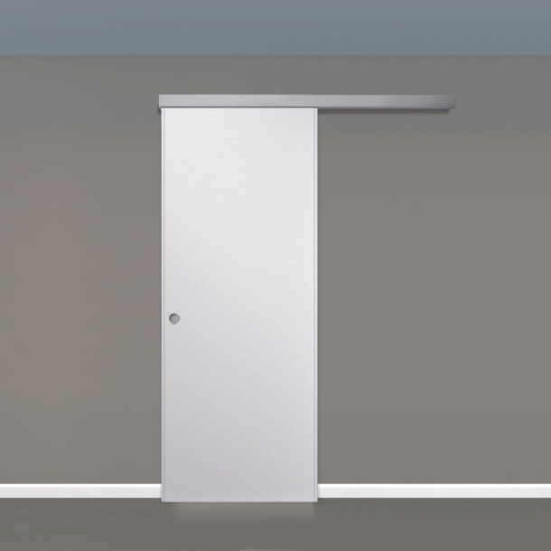 Porta scorrevole esterno muro bianca laccata CL -1