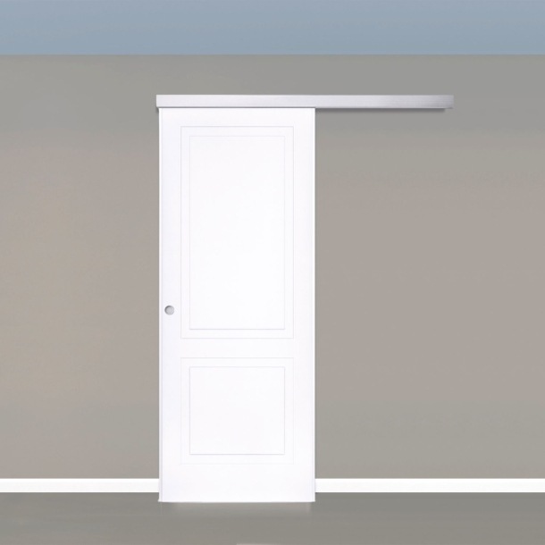 Porta scorrevole esterno muro bianca laccata STYLE -1