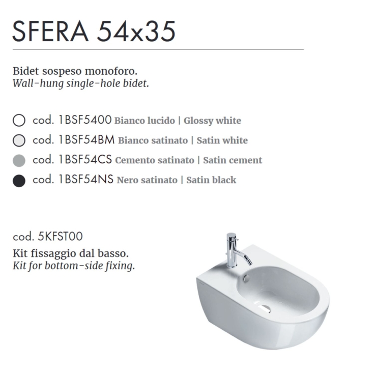 Sanitari sospesi bianco lucido 54x35 cm Sfera 54 Catalano -3