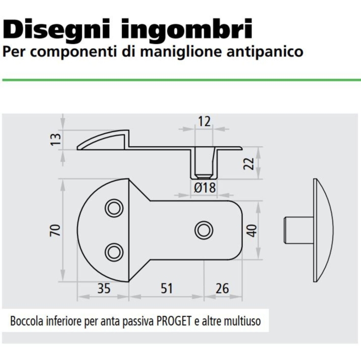 Boccola nylon a pavimento NINZ | porte Proget -2