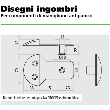 Boccola nylon a pavimento NINZ | porte Proget -2