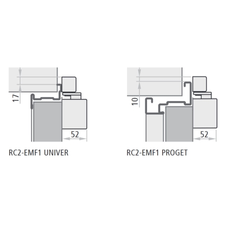 Regolatori di chiusura NINZ porte Univer RC/STD -3