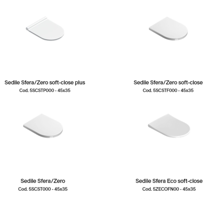 Wc a pavimento 55x35 Sfera 55 traslato Catalano bianco opaco -5