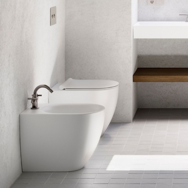 Bidet a pavimento 55x35 Sfera 55 Catalano bianco opaco -1