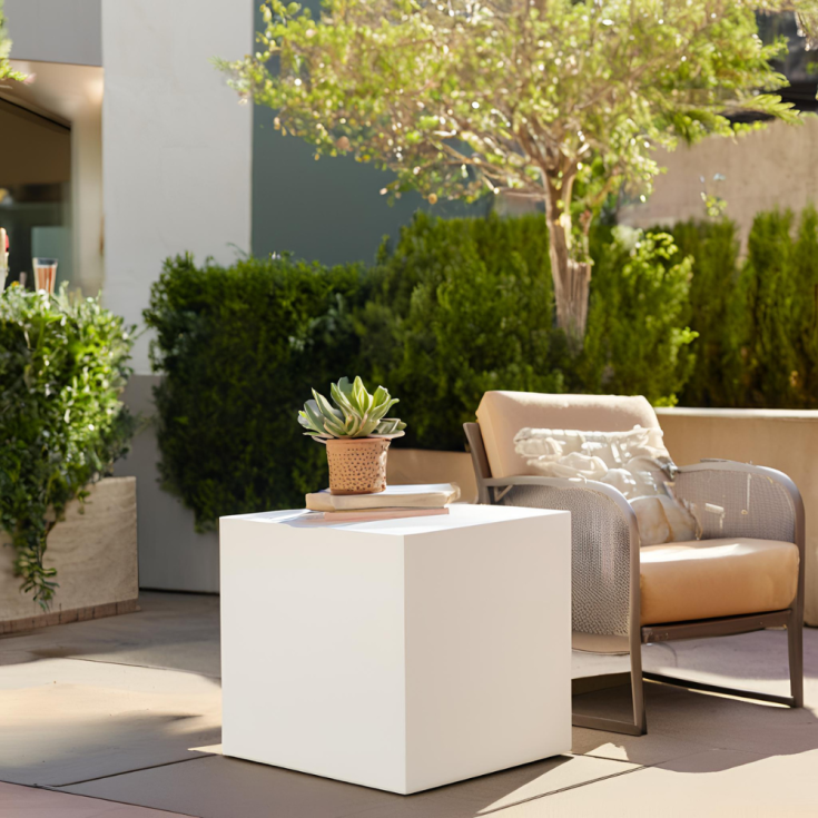 Cubo multiuso in polietilene Bianco per interni ed esterni -3