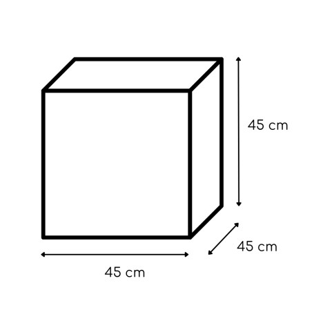 Cubo multiuso in polietilene Giallo per interni ed esterni -3