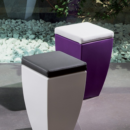 Pouf in polietilene con cuscino 55cm Comfy Fine Monacis -7