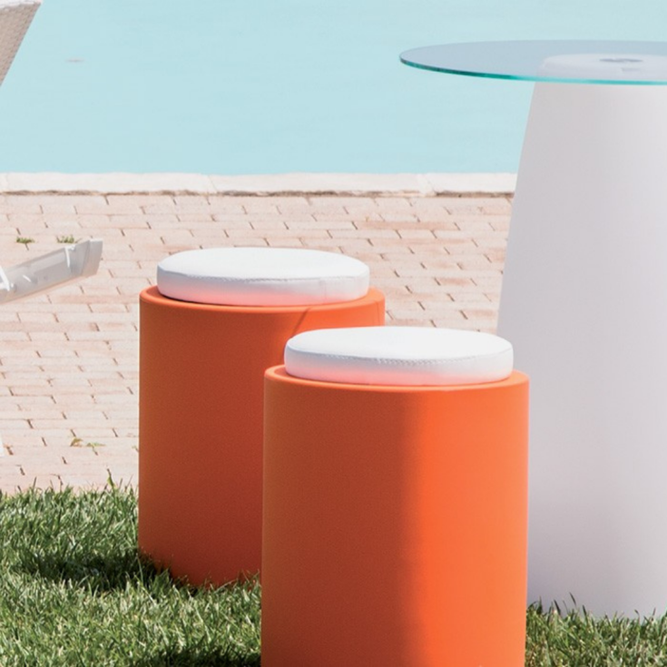 Pouf con cuscino 54 cm Comfy Round Monacis -9