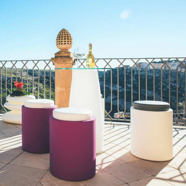 copy of Pouf da esterno altezza 54 cm Comfy Round Monacis -8