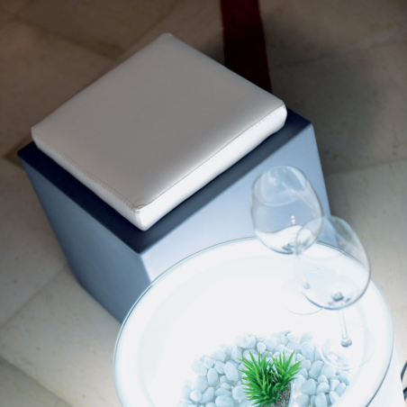 Pouf da giardino alto 47.5cm Comfy Square Monacis -4