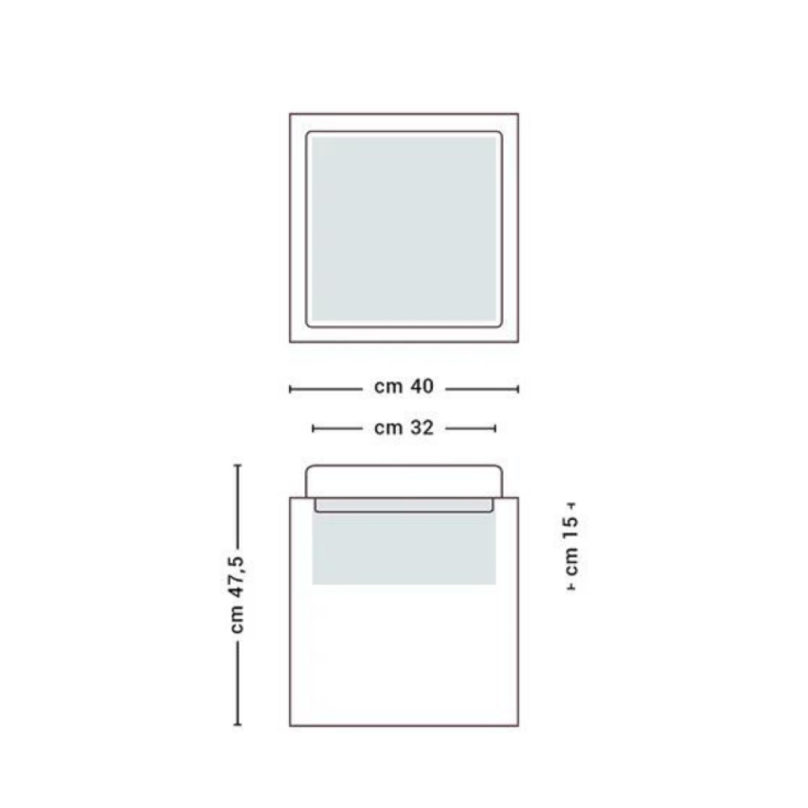 Pouf da giardino alto 47.5cm Comfy Square Monacis -13