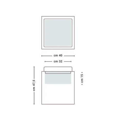 Pouf da giardino alto 47.5cm Comfy Square Monacis -13