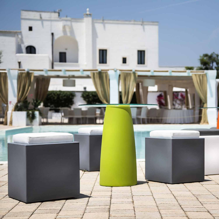 Pouf da giardino alto 47.5cm Comfy Square Monacis -7