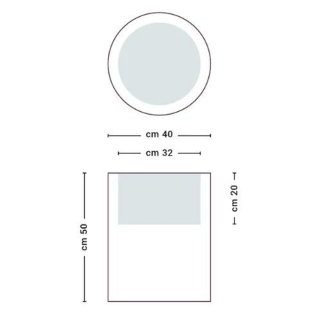 Portavaso tondo alto 50 cm in polietilene Venusio Monacis -10