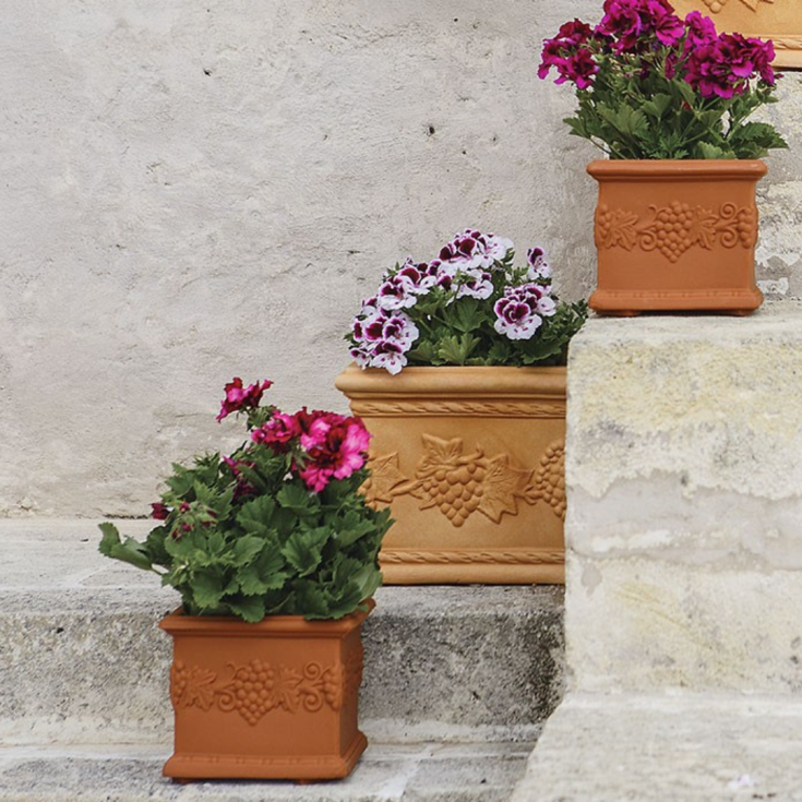 FIORIERA Vaso RETTANGOLARE MATHERIA In Plastica CON RUOTE 80CM VECA Colore Terra Laguna Verde Foto Reale 89594260 - Foto 4