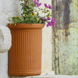 Vaso semicerchio parete 41x24cm millerighe Rome Monacis -4