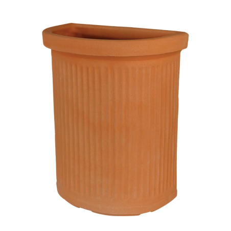 Vaso semicerchio parete 41x24cm millerighe Rome Monacis -3