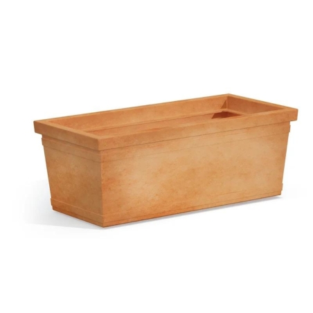 Fioriera rettangolare 100x47cm in polietilene liscia Rome Monacis -1