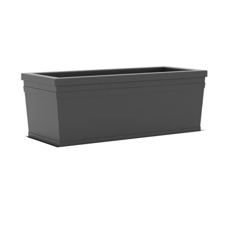 Fioriera rettangolare 80x40cm in polietilene liscia Rome Monacis -3