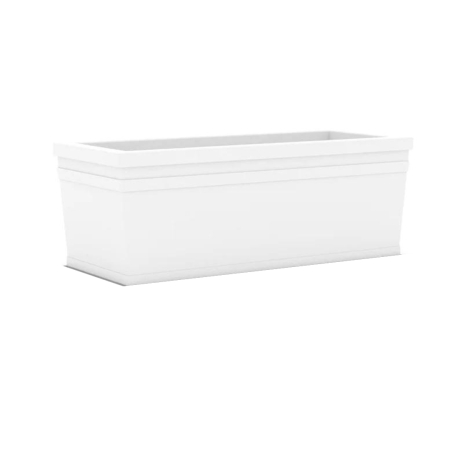 Fioriera rettangolare 80x40cm in polietilene liscia Rome Monacis -2