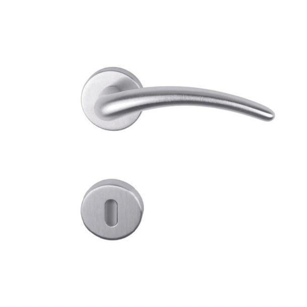 Maniglia porta cromo satinato VIRGOLA -1