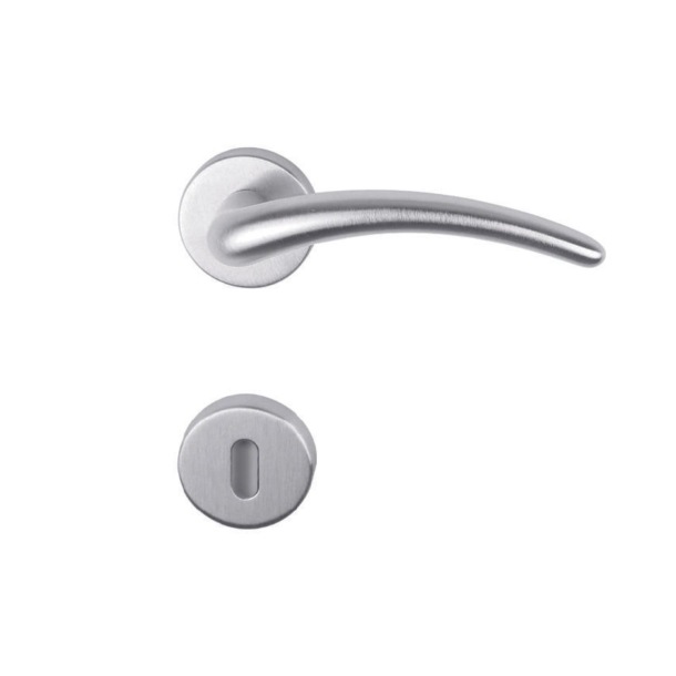 Maniglia porta cromo satinato VIRGOLA -1