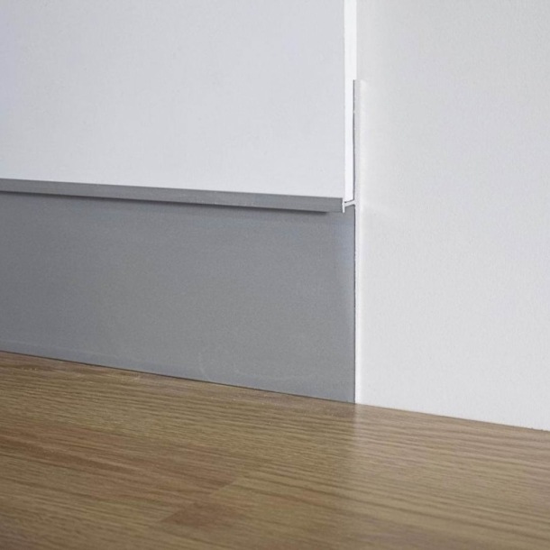 copy of Battiscopa alluminio anodizzato per applicazioni di pannelli in cartongesso Metal Line 100 -1