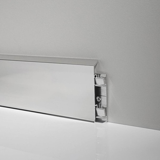 Battiscopa in alluminio Metal Line 95 con 3 Supporti 95/SF -1