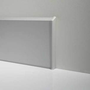 Terminale DX/SX in PVC argento per battiscopa Metal Line 95 -1