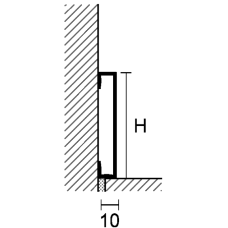 Battiscopa alluminio strip Led Prolight Metal Line 89 -2