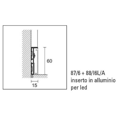 copy of Battiscopa alluminio anodizzato per applicazioni di pannelli in cartongesso Metal Line 100 -5
