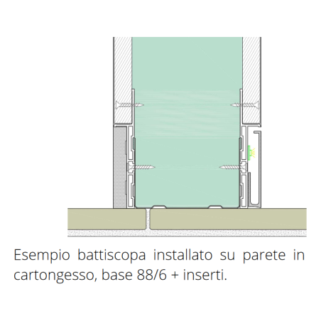 copy of Battiscopa alluminio anodizzato per applicazioni di pannelli in cartongesso Metal Line 100 -6