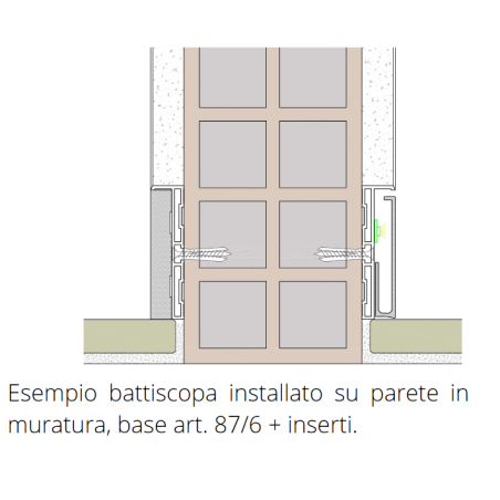 copy of Battiscopa alluminio anodizzato per applicazioni di pannelli in cartongesso Metal Line 100 -7