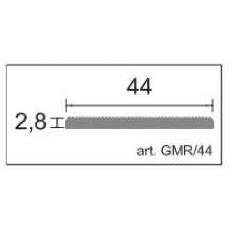 Gomma rigata nera per profili Rotolo da 17 mt | GMR/44 -2