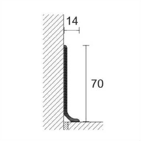 Battiscopa ideale per pareti curve PVC Line 8181 -2