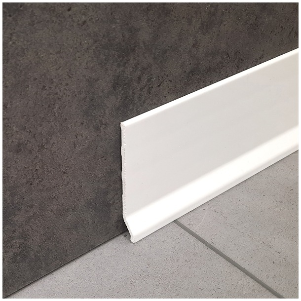 Battiscopa in PVC Bianco 555 PVC Line 8600 - 40 Metri -1