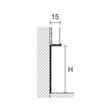 Battiscopa per pannelli in cartongesso Metal Line 100 -2