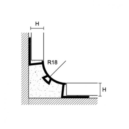 copy of GP/10 Sguscia per ceramica in PVC bianco da 18x18 mm - sp 10 mm -2