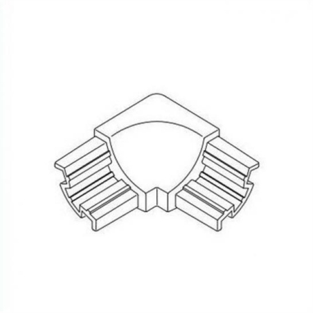 Angolo interno PVC grigio pietra per sguscia GP Proround P -2