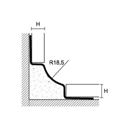 Sguscia Acciaio Lucido da 18x18 mm-sp 10mm GIN/10 Proround M -2