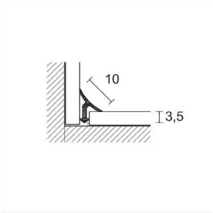 copy of GP/10 Sguscia per ceramica in PVC bianco da 18x18 mm - sp 10 mm -2