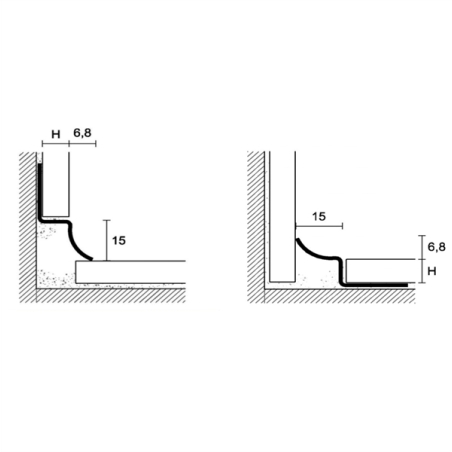 Profilo in acciaio inox 12.5mm sp. 12.5 mm PIN/12 CERFIX PROINT -2