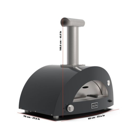 Forno a LEGNA 2 pizze Grigio ardesia ALFA REFRATTARI Moderno -2